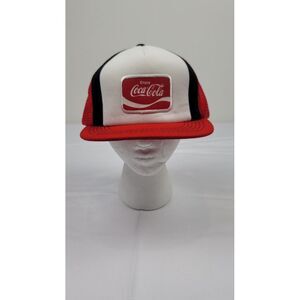 Coca-Cola Trucker SnapBack Hat. Red Vintage 80's Cap Coke‎ Mesh Foam. NWOT